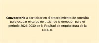 Convocatoria Titular Dirección 2026-2030